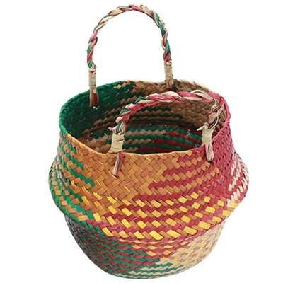  Geflochtene Körbe Aufbewahrungskorb Stoff Wäschekorb Mit Griffen - Bild 1 von 4