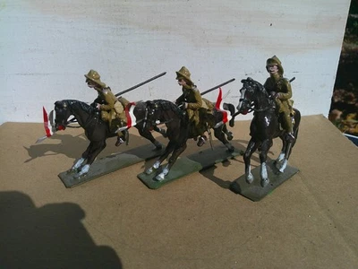 Alymer AB-28, caballería británica 21st Lancers en Sudán 1898, lote de 3, 54mm plomo Foto 1 de 3