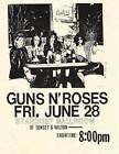 Guns N' Roses Ulotka koncertowa 1985 Gwiezdny pył Sala balowa