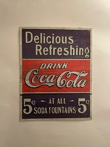 Coca Cola Blechschild Vintage Style - Bild 1 von 2