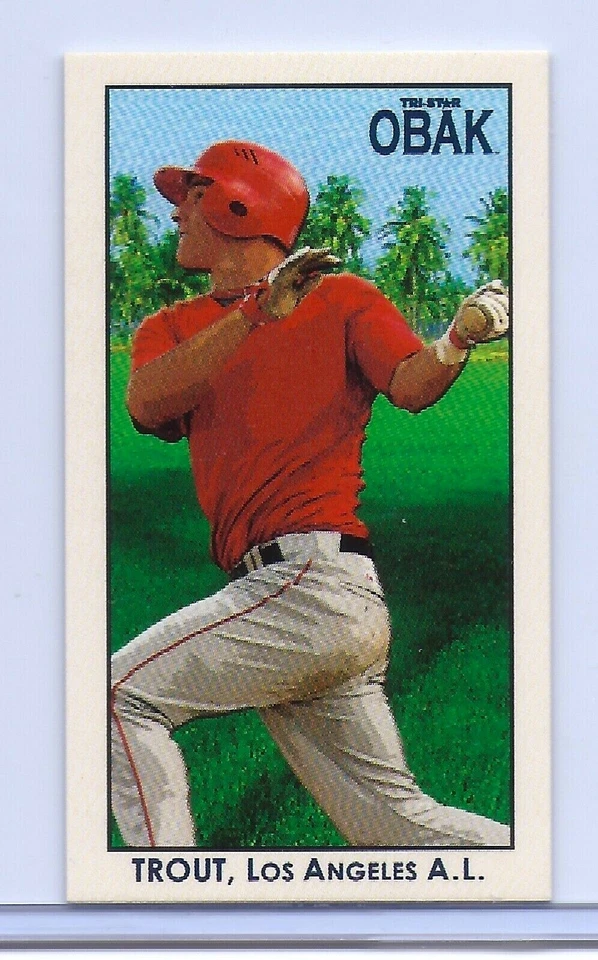 MIKE TROUT 2010 TRISTAR OBAK MINI ROOKIE CARD! NATIONAL VIP EXCLUSIVE! MINT! - Image 1 of 4