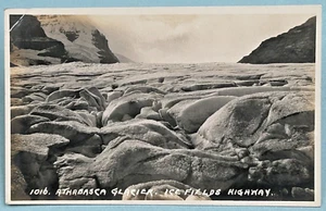 De colección RPPC Canadá Athabaska Glaciar Ice Field Highway Canadian Pacific RR - Imagen 1 de 2