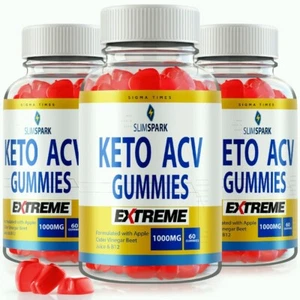 (3 Pack) SlimSpark Keto ACV Gummies to Support Weight Loss & Metabolic Health - Picture 1 of 8