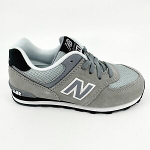 New Balance 574 Classics Gray Black Suede Infant Casual Sneakers KL574CII
