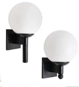 New 8” Round Globe Wall Led Light Fixture, Outdoor Sconce - Picture 1 of 4