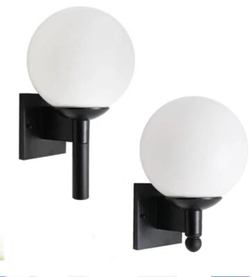 New 8” Round Globe Wall Led Light Fixture, Outdoor Sconce - Image 1 of 4