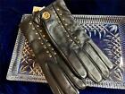 New w/ Tags Michael Kors Black Leather Studded Gloves SZ S