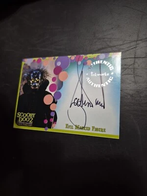 2004 Inkworks Scooby-Doo 2 Evil Masked Figure Scott McNeil Autographed Card A-6 - Image 1 of 2