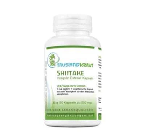 Premium Shiitake Extrakt 90 Kapseln 500 mg - mit 30% Polysacchariden - Bild 1 von 1