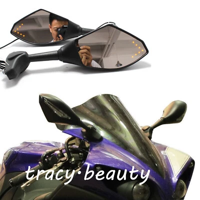 适用于雅马哈 YZF R6 R6S YZF600R LED 摩托车 LED 转向信号赛车侧镜 — 第 1/4 张图片