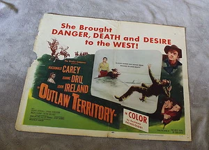 Póster de media hoja occidental Macdonald Carey John Irlanda 1954 Outlaw Territory G C4 - Imagen 1 de 1