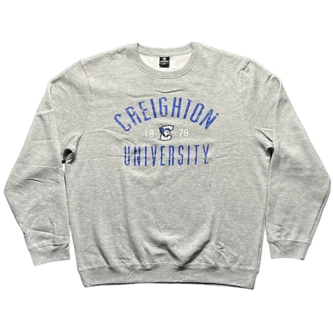 Creighton Bluejays Men's Crewneck Sweatshirt Gray New! Bluejays Basketball Cover