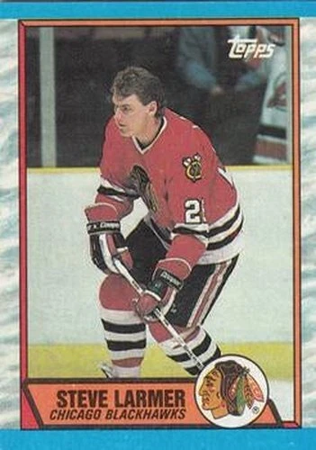 #179 Steve Larmer - Chicago Blackhawks - 1989-90 Topps Hockey - Image 1 of 1
