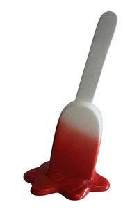 Red and White, Giant Popsicle made of Fiberglass 9" x 12" x 24"H - Picture 1 of 11