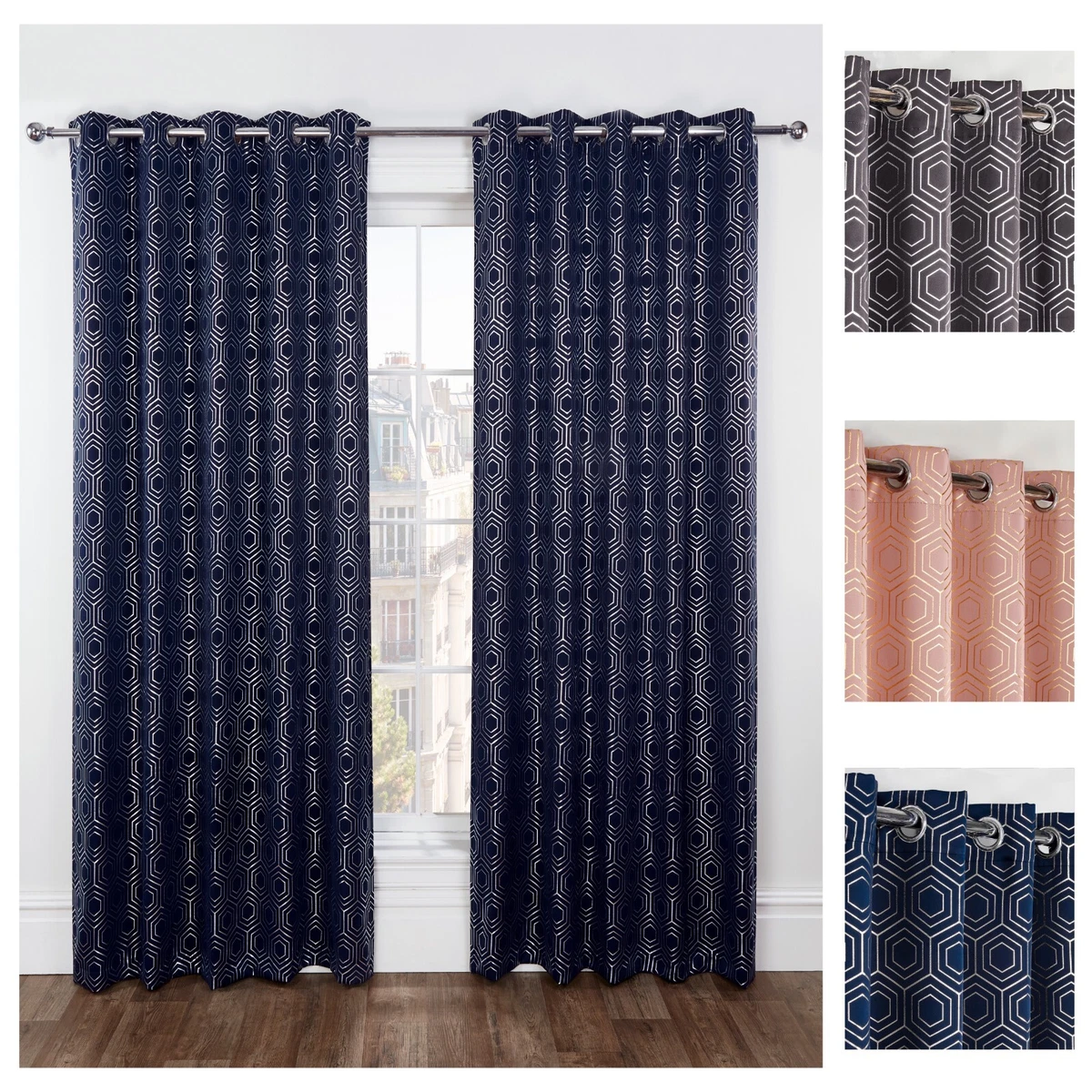 Cortinas Térmicas De Apagón Con Ojales
