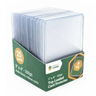 25 LPG Standard 100pt 3 x 4" Card Toploaders Topload Holders Toploader Loaders - Image 1 of 4