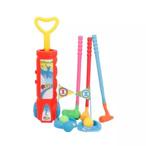 Kinder Golf Set Kunststoff Mini Putter Club Caddy Kugeln Sommer Spaß Spiel Sport - Bild 1 von 6