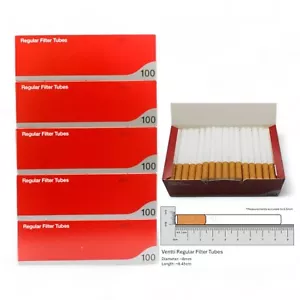 500x Ventti Premium Regular Filter Tubes King Size Cork Tobacco Cigarette Red - Picture 1 of 6