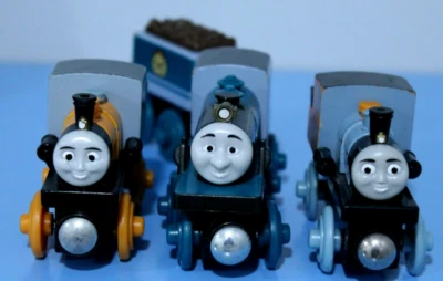 Thomas & Friends Wooden Train FERDINAND, BASH & DASH Misty Island Logging Locos - Image 1 of 4