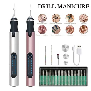 Electric Nail Acrylic File Drill Manicure Pedicure Tool Polishing Machine Kit - Picture 1 of 14