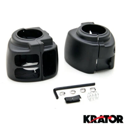 Cubierta negra de carcasas de interruptor de manillar para Harley Davidson Softail 2000-2005 Foto 1 de 3