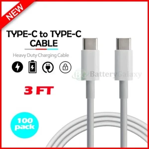 100X USB C Cable USB to C 3A Fast Charger Cord for Samsung Galaxy S8/S9/S10/Note - Picture 1 of 6