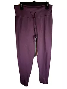 Pink SOFT SEAMLESS HIGH WAIST LONG THERMAL Sweatpants size Large NWT - Picture 1 of 10