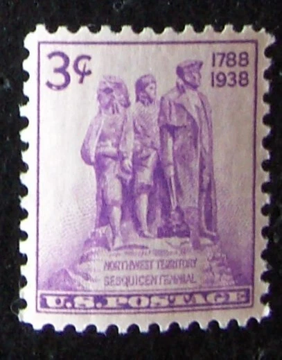 US 3¢ stamp SC #837 Northwest Territory, Colonization of the West MNH 1938. - Image 1 of 1