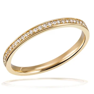 Anello Donna Goldmaid Memoire Eternity Oro Giallo 585 55 Brillanti 0,17 ct. NUOVO - Foto 1 di 4