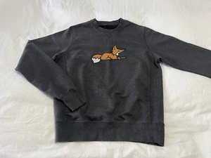 Akoo | Size Medium | Charcoal Gray Crew Neck Pullover Sweatshirt Long Cotton - Picture 1 of 11