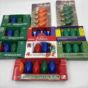 10 Mixed Packs C9 Outdoor Christmas Lights Red, Blue, Green, White, Orange - NOS - Picture 1 of 5