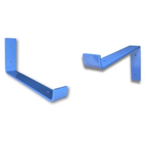 Pigeon Blue scaffold board shelf brackets - 100mm - 325mm - RAL 5014 - Coloured - Picture 1 of 5