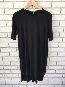Eileen Fisher Damen Shirt Tunika schwarz Kurzarm Stretch Gr. Small Komfort gebraucht, in einwandfreiem Zustand - Bild 1 von 5