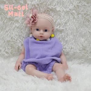18" Drink-Wet System Reborn Girl Doll Full Soft Platinum Silicone Body Newborn - Picture 1 of 7