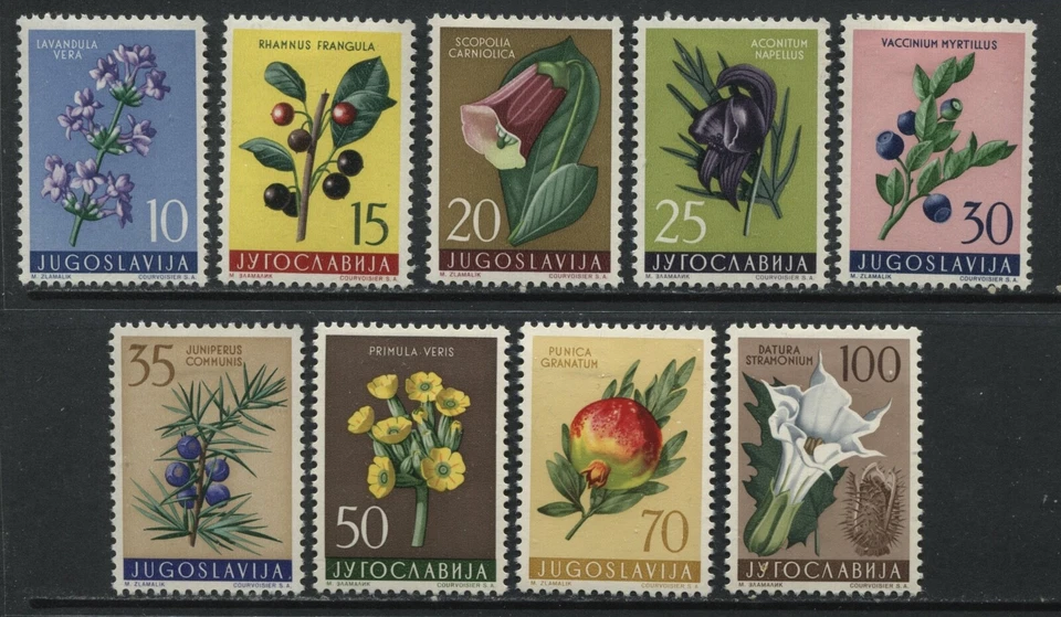 Yugoslavia Flower set to 100 dinars mint hinged - Image 1 of 1