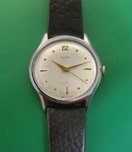 Orologio Uomo Vintage 1951 DOXA Oversize 38mm Stile Classico TUTTO INOX - Foto 1 di 9