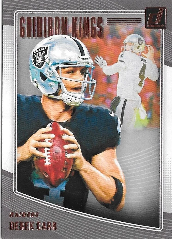 2018 Donruss Football DEREK CARR Gridiron Kings -OAKLAND RAIDERS- #GK-28 - Image 1 of 1