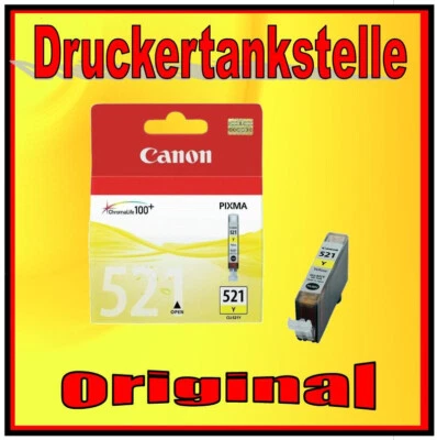Original Cartridge Canon Pixma CLI-521Y MP560 MP620 MP630 MP640 MP980 MX 860 New - Image 1 of 2