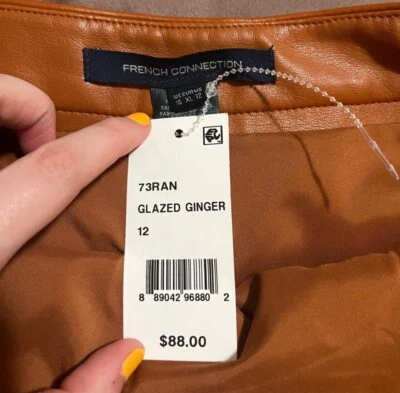 Minifalda para mujer French Connection Crolenda imitación cuero Foto 1 de 4
