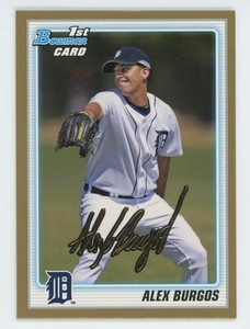 Alex Burgos 2010 Bowman Draft Picks & Prospects Gold #BDPP2 Detroit Tigers