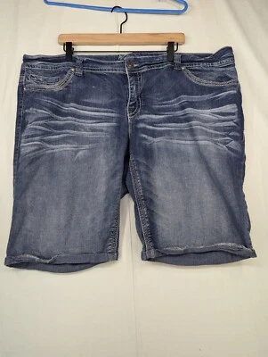 Шорты женские Ariya размер 24 синие украшения карманы джинсовая ткань - Изображение 1 из 4