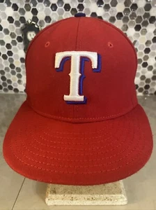 Texas Rangers Fitted Cap New Era 59Fifty Mens MLB RED Size 6 7/8 - Picture 1 of 11