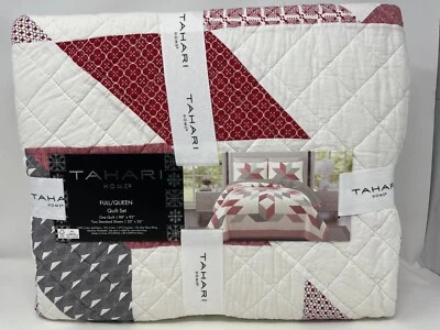 Nuevo Edredón Tahari Home Star Patchwork Completo/Queen y 2 Fundas Estándar Foto 1 de 4