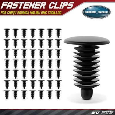 50 piezas clips de retención de resistencia de puerta de nailon de 6 mm cabezal único para Chevy GMC Buick Foto 1 de 4