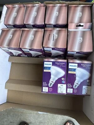 10 X Philips LED Floodlight 65W BR30 Dimmable Wi Fi Light Bulb Frosted, BR30. - Image 1 of 4