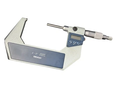 Mitutoyo 293-723-30 Digimatic Micrometer w/Spherical Tapered Anvil/Spindle 2-3" - Image 1 of 3