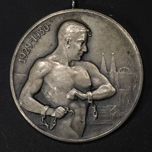 Medalla de Tiro 1930 Alemania Weimar Tell Münster Renania Liberación Muy Rara AG - Imagen 1 de 2