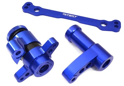 Blue Billet Machined Steering Bellcrank Upgrade Set for Losi 1/5 DBXL-E 2.0 4WD - Image 1 of 3