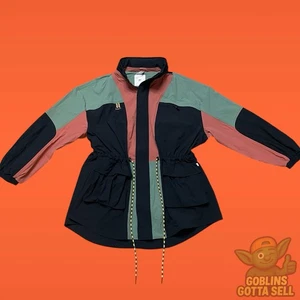 NWT Fabletics The Heights Cargo Jacket Black Green Colorblock Khloe Edit Sz XXL - Picture 1 of 6