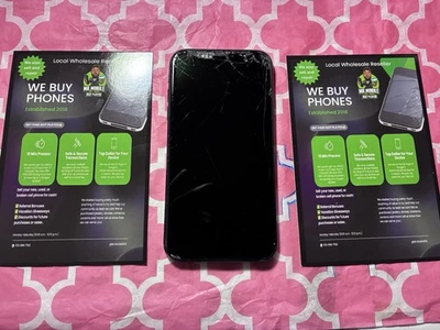 Apple iPhone XR - Pantalla agrietada y parte posterior - Negro - Solo piezas (leer descripción) Foto 1 de 4